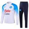 SSC Naples Quarter Zip Ensemble Sweat d'Entraînement 2023-24 Blanche Pour Homme